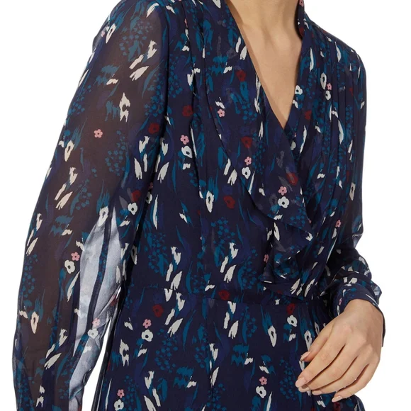 NWT REISS | Maris Long Sleeve Floral Mini Dress - Picture 3 of 9